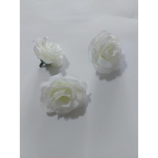 Головка розы 4,5 см цв. молочный, цена за 1 шт